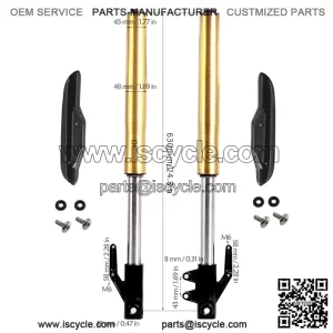 12mm 630mm 45/48mm Front Forks for Razor MX500 MX650 Dirt Bike Motorcycle