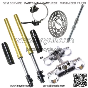 735mm Front Fork Shock + Triple Tree Disc Rotor Axle for YZ85 KX85 Dirt Pit Bike