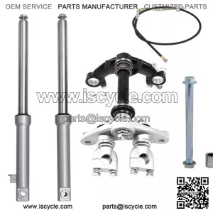 Front Fork Shock Triple Clamp Kit with Drum Brake for Honda CRF50F CR50R JR50 DRZ70