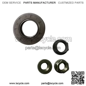 Wet clutch kit assembly compatible with Hisun ATV UTV 500 700, Bennche Bighorn, Massimo, Menards YardSport, Axis, Qlink, Coleman - Oil seal plus nut accessory kit