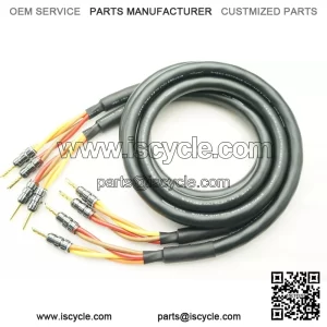 3104 2 Pairs Beryllium Copper Speaker Cables with Banana Plugs 0.5-5.0m