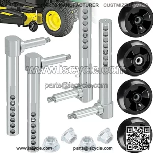 Lawn Mower Deck Gauge Wheel Kit - 4 Pcs Replacement Wheels for AM125172