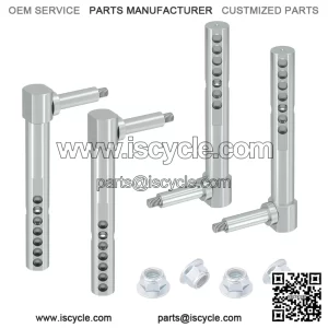 4-Pack Mower Deck Gauge Wheel Arm Kit for John Deere ?C Front & Rear 1" Wheel Arms ?C Compatible with AM131288, AM131289