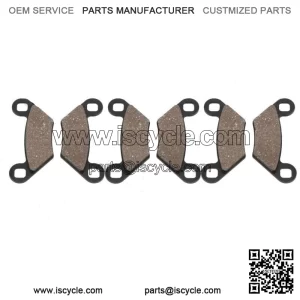 Front + Rear Organic Brake Pads 2012 Polaris Sportsman 550 EPS Orange nn (For: Polaris)