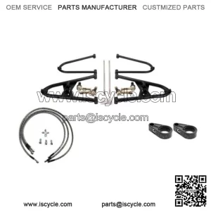 TRX 450R A Arms +2.5 +1 Chromoly Adjustable Brake lines Clamps