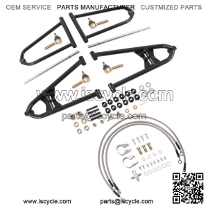 Front A Arms +2 +1 For Raptor 700 700R 2006-2017 W/Adjustable Brake Lines Clamps