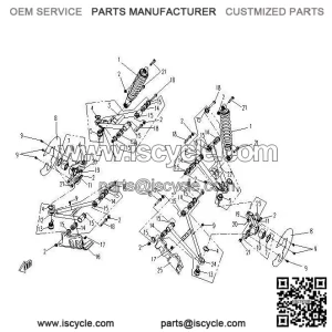 Front Upper Left Swing Arm CFMOTO 500 X5 9010-050400