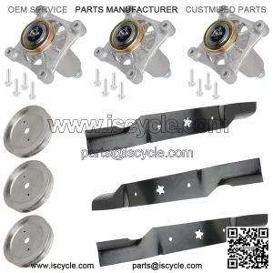 21549017 / 21546127 54-Inch Deck Spindle with Pulley & Blade for Ariens (Part #936096, 936097)