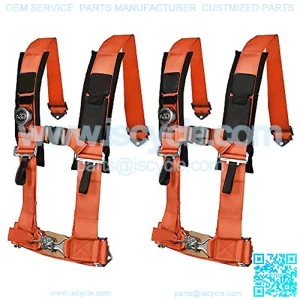 Pro Armor A114220OR Orange 4 Point Harness 2" Straps, 2 Pack