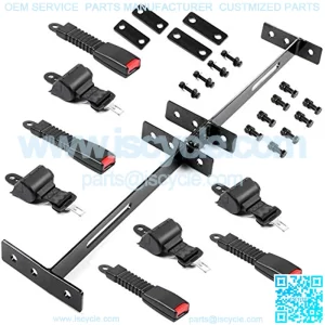 Golf Cart 4 Sets of Retractable Belt Kit, with Brackets Stainless Steel Bolt, for EZGO Yamaha Club Car