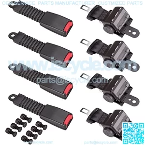 Universal Retractable Front Rear Golf Cart Seat Belt Kit for EZGO, Yamaha, Club Car