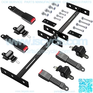 Golf Cart Retractable 2 Passenger 42" Seat Belts with Belt Bracket Kit for Yamaha Club Car DS Precedent EZGO TXT RXV