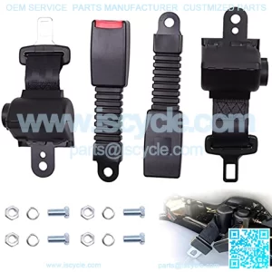 2 PC Retractable Golf Cart Seat Belts Kit fit for EZGO, Yamaha, Club Car