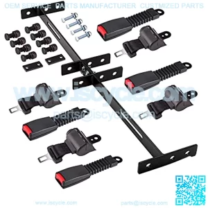 Universal Golf Cart Seat Belts of 4 Retractable Belts 42" with Bracket Street-Legal Upgrades Fits Most Golf Carts Front/Rear Seat