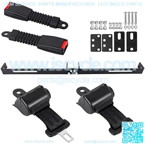Universal 2 Passengers Golf Cart Seat Belts, Retractable Seat Belts with Bracket Kit, Club Car Seat Belts Fits Most Golf Carts, EZGO, Yamaha, Club Car