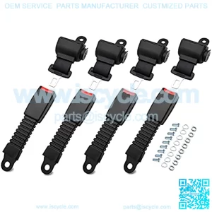 Golf Cart Seat Belts Kit, Universal Retractable Front Rear Golf Cart Seat Belt Kit Compatible with EZGO, Club Car, Yamaha