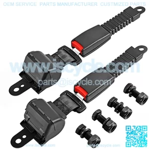 Golf Cart Seat Belts Kit Universal Retractable Golf Cart Belt Kit Front Rear for EZGO, Yamaha, Club Car, Go Kart, UTV- 2 pcs