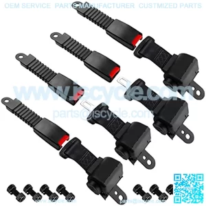 Golf Carts Seat Belts 4 Set Universal Fit Retractable 47" for EZGO TXT RXV Yamaha Club Car DS