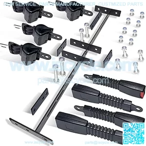 Golf Cart Belts Kit, 4 Passenger Universal Retractable Seat Belt Kit with 35" x 6.9" Belts Bracket, 42" Belts Bracket Kits Fit for EZGO, Yamaha, Club Car, TXT, RXV, DS, Precedent and Others