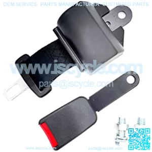 1Pack Universal Retractable Seat Belts for Forklift Golf Cart Tractor Mower Buggy Black New