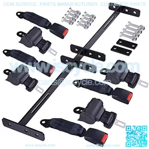 Universal Golf Cart Seat Belt Bracket Kit Retractable Mounting Set for EZGO/Yamaha/Club CAR
