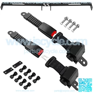 Golf Cart Seat Belt 4 Retractable Belts Length Upto 47" and 35 x 6.9 Inch Belts Bracket Kit Fits EZGO TXT Yamaha Club Car DS (NOT FIT 2 Passenger Club Car Precedent Yamaha G29 Drive EZGO RXV)