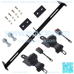 Golf Cart Seat Belts Kit Compatible with Yamaha G29 E-ZGO TXT&RXV Club Car DS Precedentand with Bracket Universal Retractable for Most Golf Carts