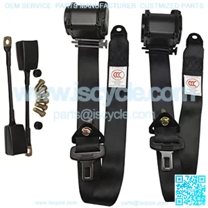 2 Set 3 Point Adjustable Car Belt Harness Kit Universal for Trucks,Club Golf Cart,Go Kart, Van, VR,UTV and Buggies