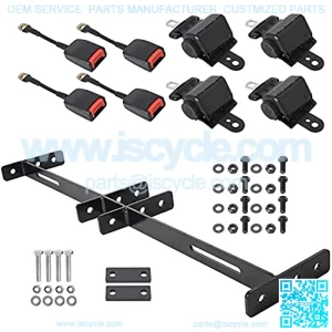4 Retractable Seat Belt Bracket Kit Replacement for EZGO Yamaha Club Car Golf Cart