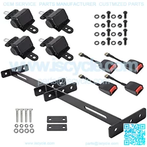 4 Retractable Golf Cart Seat Belts and Bracket Kit Replacement for Golf Carts EZGO Yamaha Club Car