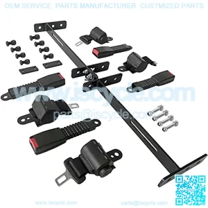 Golf Carts 4 Passenger Universal Retractable Belt Kits with Belt Bracket Kit 42" for EZGO Club Car YMH