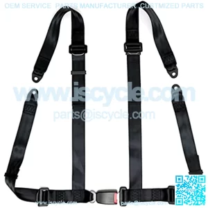 Universal 4Point Safety Harness Set 2" for ATV Utv Go Kart Buggy Black