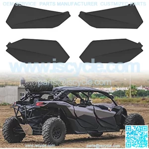 Lower Doors Kit for Can-Am X3 Max, Lower Door Inserts Panels with Built-in Metal Frame for Can Am Maverick X3 Max RS DS 2017-2021 Accessories (4 Doors, Front & Rear)