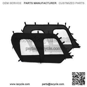 NEW BLACK+CLEAR Soft Upper Doors For 2012-2022 Teryx4 4 seat UTV models
