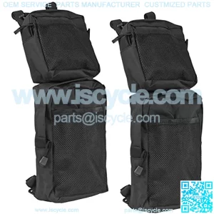ATV Storage Bag, 2pcs 600D Oxford Cargo Tank Bags, Trailer Hanging Pouch Bag, Waterproof Saddle Bag for ATV Fender, Snowmobiles, Black