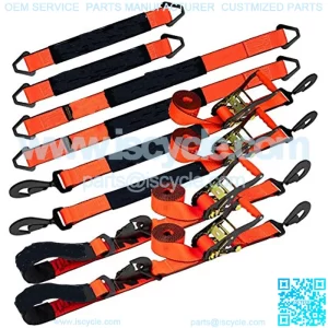 Ultimate Axle Tie Down Kit - PROSeries - Includes (2) 22" Axle Straps, (2) 36" Axle Straps, (2) 96" Snap Hook Ratchet Straps and (2) 112" Axle Tie Down Combination Straps