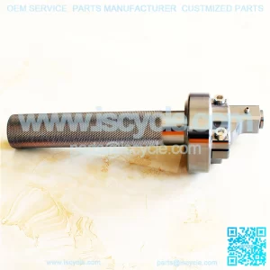 Silver aluminum alloy CNC handle