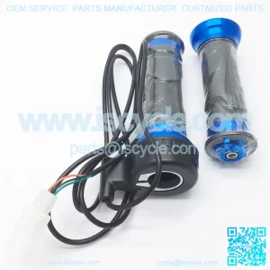 Twist Throttle Grip Set Blue 3 Wire Electric Scooter