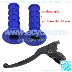 Pair Soft 22mm 7/8" Hand Grips Handle Bar For Moto Dirt Pit Bike ATV Quad +Lever