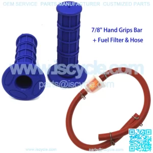 7/8" Rubber Hand Grip Handle Bar Throttle Grips ATV Dirt Bike Motorcycle blue