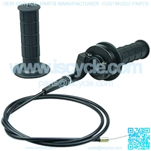 Motorcycle Throttle Handle and Grip Cable for 50cc 110cc 125cc 150cc 250cc Dirt Bike Quad ATV Mini Baja Mb165 Mb200 (51 Inches)