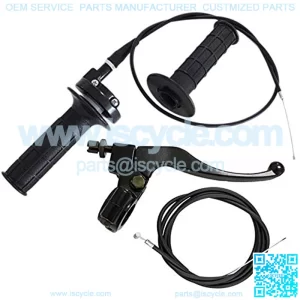 Throttle Handle,Right Brake Lever and Handle,Brake Cable and Throttle Cable, for XR80 XR100 CRF70 CRF80 CRF100 Pit Dirt Motor Bike,Baja Mini Bike,Mb165 Mb200 196cc 200cc 5.5hp 6.5hp Doodlebug Bike