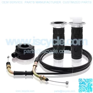 GS1-S78 Universal Throttle Twist Grip Set with 78" Scooter Throttle Cable for 50cc 80cc 125cc 150cc GY6 4 Stroke Scooter Motorcycle Moped ATV