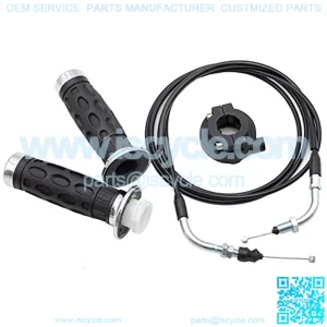 Throttle Twist Grip Set, PRO BAT, Universal Throttle Twist Grip Set with 78" Scooter Throttle Cable for 50cc 80cc 125cc 150cc GY6 4 Stroke Scooter Motorcycle Moped ATV