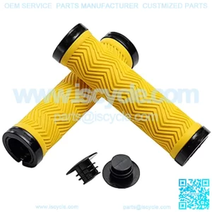 Mountain Bike Grips Double Lock on, Non-Slip Shock Absorbing Bicycle Handlebar Grips 130mm for MTB Downhill