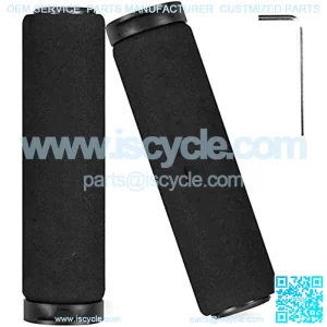 Bike Grips Foam Single Lock on Bicycle Handle Bar Soft Non-Slip Bike Handle Grips for BMX Mountain MTB Beach Cruiser Scooter