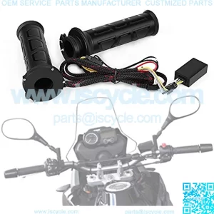 Motorcycle Handlebar Grips 1 Pair 22mm(7/8"), Electric Heated Handlebar Grips, Universal Motorbike Handlebar Grips for Motorcycle, ATV