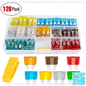 50016R 120 pcs Standard Fuse Assortment kit ?C 5, 7.5, 10, 15, 20, 25, 30 AMP ?C Regular APR/ATO (Open)/ATC Blade Fuses for Cars, Trucks, Boats,Automotives,2 Years Warranty