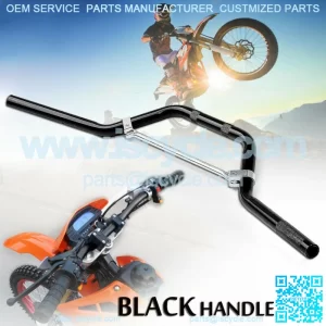 Black 7/8" 22mm Motor Aluminum Handle Bar For Dirt Pit Bike ATV Quad & Cross Bar