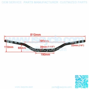 1 1/8" 28mm Handlebar Handle Bars For ATV Pit Dirt Bike Offroad Motorcycle Black